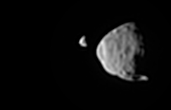 Phobos passing in front of Deimos